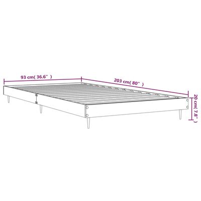 vidaXL Estructura de cama madera de ingeniería negra 90x200 cm