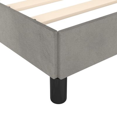 vidaXL Estructura de cama sin colchón terciopelo gris claro 100x200 cm