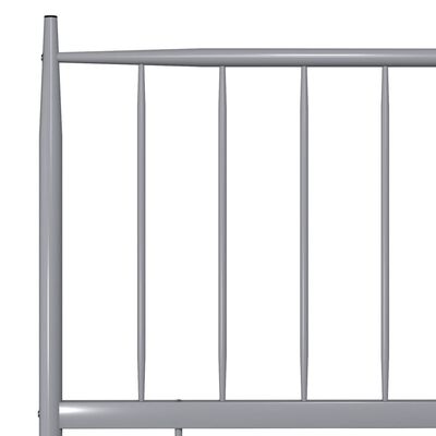 vidaXL Estructura de cama sin colchón metal gris 100x200 cm