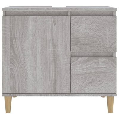 vidaXL Armario de baño madera contrachapada gris Sonoma 65x33x60 cm