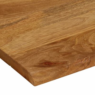 vidaXL Tablero de mesa borde natural madera maciza mango 90x80x3,8 cm