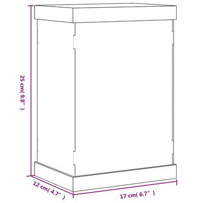 vidaXL Caja de exposición acrílico transparente 17x12x25 cm