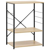 vidaXL Armario microondas madera ingeniería negro roble 60x39,6x79,5cm