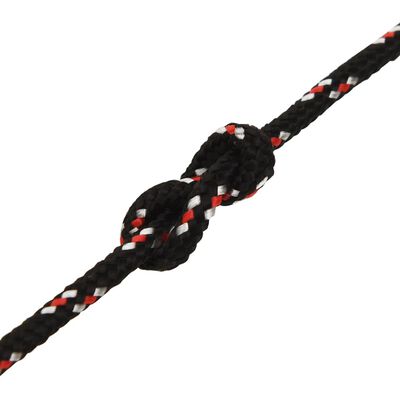 vidaXL Cuerda de barco polipropileno negra 5 mm 500 m