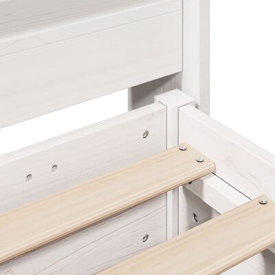 vidaXL Estructura de cama sin colchón madera maciza blanca 75x190 cm