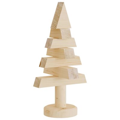 vidaXL Árboles de Navidad de madera 2 uds madera maciza pino 30 cm