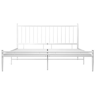 vidaXL Estructura de cama sin colchón metal blanco 180x200 cm