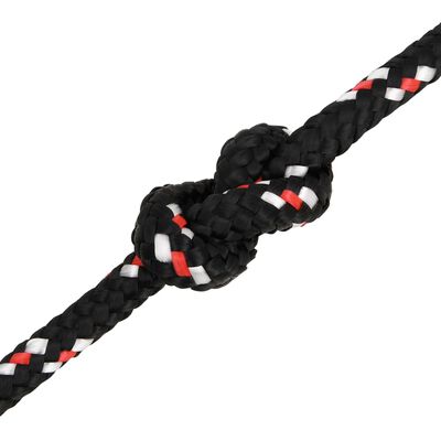 vidaXL Cuerda de barco polipropileno negra 6 mm 25 m