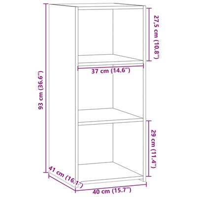 vidaXL Aparador madera de ingeniería blanco 40x41x93 cm