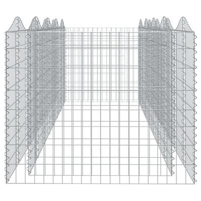 vidaXL Arriate de gaviones forma arco hierro galvanizado 400x100x100cm