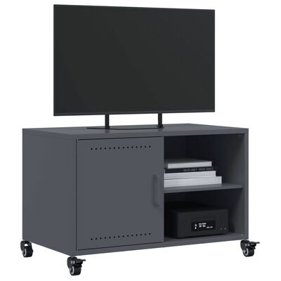 vidaXL Mueble de TV acero gris antracita 68x39x43,5 cm