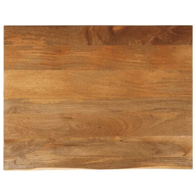 vidaXL Tablero de mesa borde natural madera maciza mango 90x80x2,5 cm