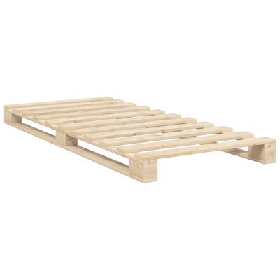 vidaXL Estructura de cama con cabecero madera maciza de pino 90x200 cm