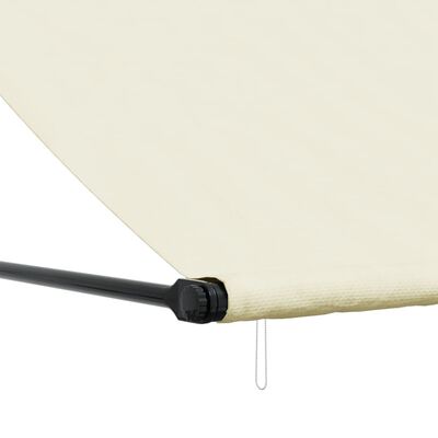 vidaXL Toldo retráctil de tela y acero crema 350x150 cm