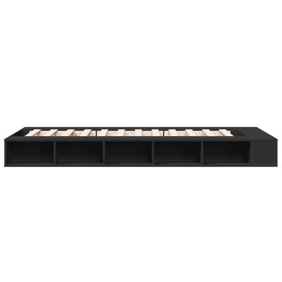 vidaXL Estructura de cama madera de ingeniería negra 75x190 cm