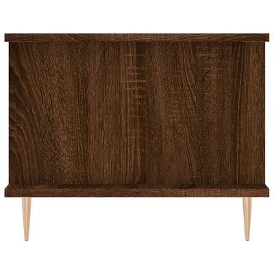 vidaXL Mesa de centro madera contrachapada roble marrón 90x50x40 cm