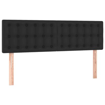 vidaXL Cama box spring con colchón cuero sintético negro 140x200cm