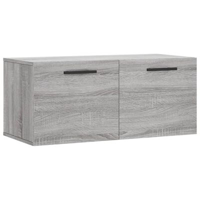 vidaXL Armario de pared madera de ingeniería gris Sonoma 80x36,5x35 cm