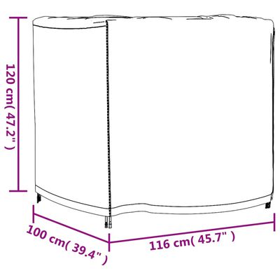 vidaXL Cubierta de muebles de jardín impermeable 420D 180x70x90 cm