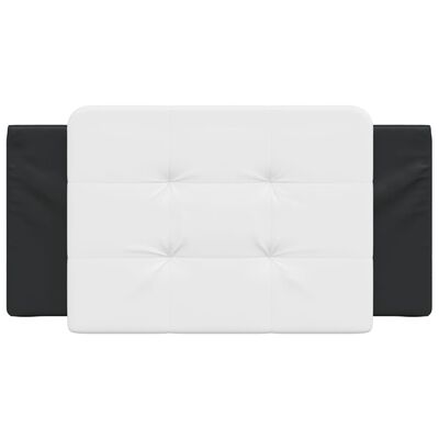 vidaXL Cabecero de cama acolchado cuero sintético blanco negro 100 cm