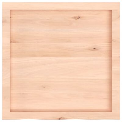 vidaXL Tablero de mesa madera maciza roble sin tratar 60x60x(2-4) cm