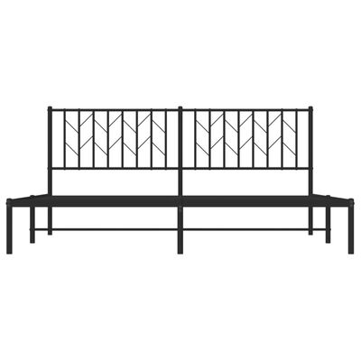 vidaXL Estructura de cama con cabecero metal negro 183x213 cm