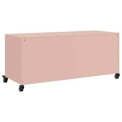 vidaXL Mueble de TV acero rosa 100,5x39x43,5 cm