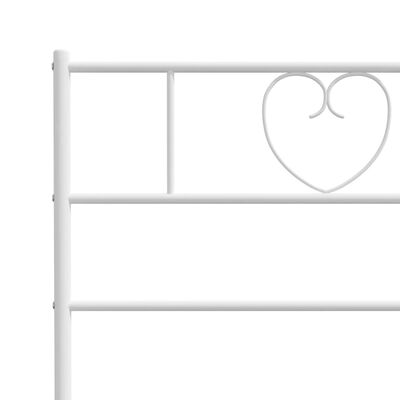 vidaXL Estructura cama sin colchón con estribo metal blanco 193x203 cm