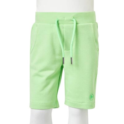 Pantalón corto infantil verde flúor 104