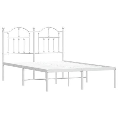 vidaXL Estructura de cama de metal con cabecero blanca 120x190 cm