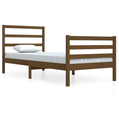 vidaXL Estructura cama sin colchón madera pino marrón miel 90x200 cm