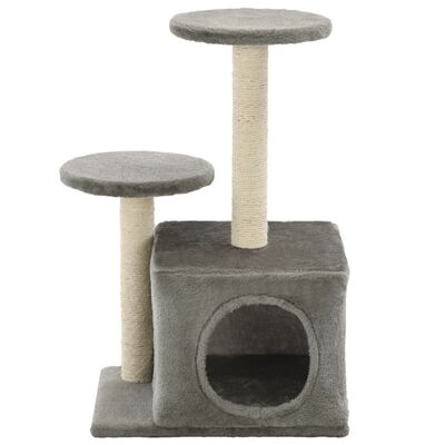 vidaXL Rascador para gatos con poste rascador de sisal 60 cm gris