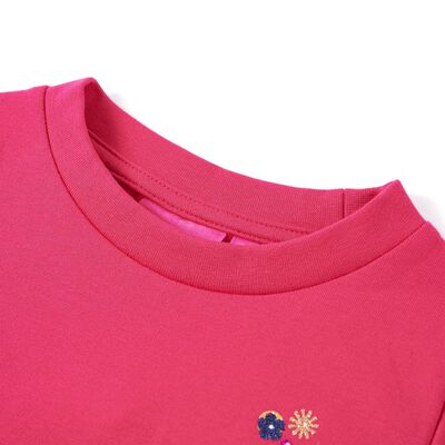 Sudadera infantil rosa chillón 140