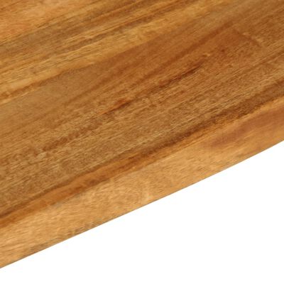 vidaXL Tablero de mesa borde natural madera maciza mango 80x60x2,5 cm