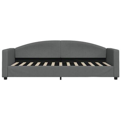 vidaXL Sofá cama con colchón tela gris oscuro 80x200 cm