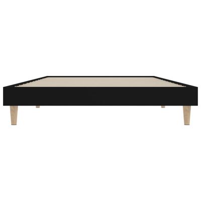 vidaXL Estructura de cama madera de ingeniería negra 90x190 cm