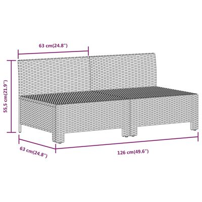 vidaXL Set de muebles de jardín 8 pzas y cojines ratán sintético gris