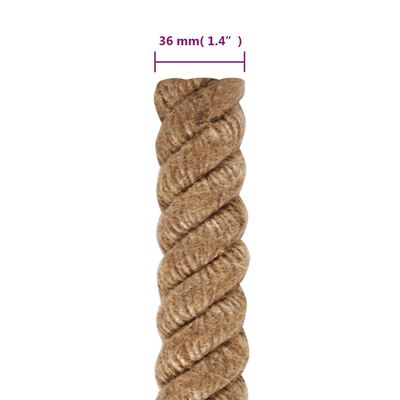 Cuerda de cañamo natural 20 m 10 mm Marron