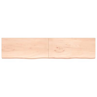 vidaXL Tablero de mesa madera maciza roble sin tratar 220x50x(2-6) cm