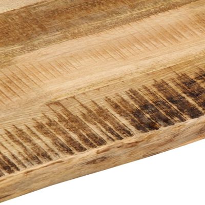 vidaXL Tablero de mesa borde natural madera maciza mango 90x80x2,5 cm