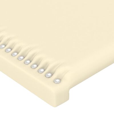 vidaXL Cabeceros 2 unidades cuero sintético color crema 100x5x78/88 cm