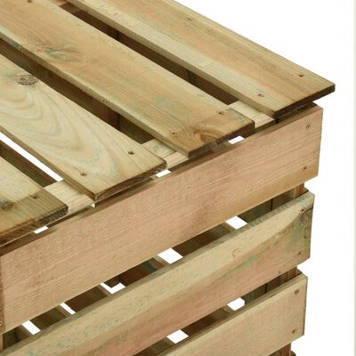 vidaXL Compostador de láminas madera de pino impregnada 80x50x100 cm