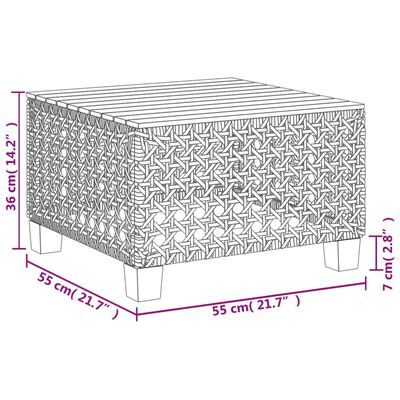 vidaXL Set de muebles de jardín 5 pzas y cojines ratán sintético negro