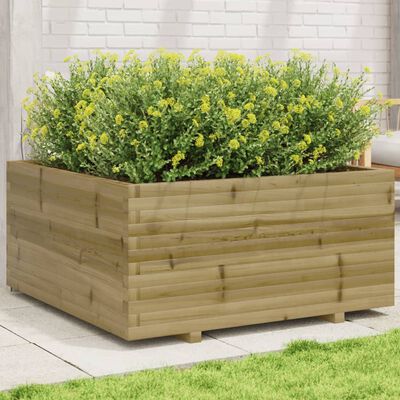 vidaXL Jardinera madera de pino impregnada 100x100x49,5 cm