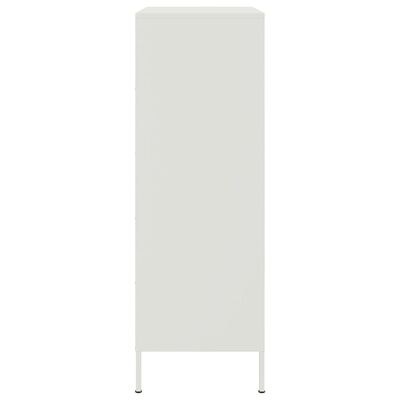 vidaXL Aparador de acero blanco 68x39x113 cm