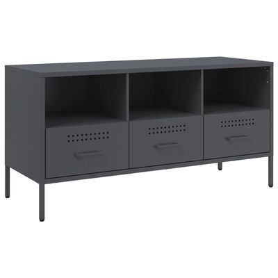 vidaXL Mueble para TV acero gris antracita 100,5x39x50,5 cm