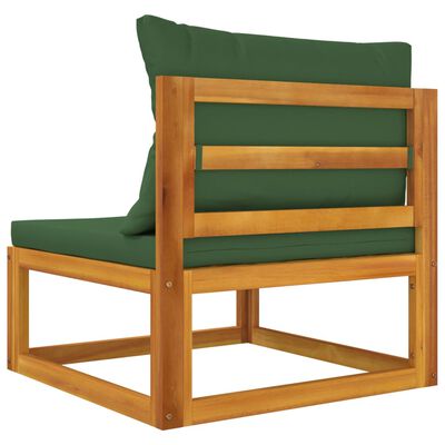 vidaXL Set de muebles para jardín 3 piezas con cojines madera acacia