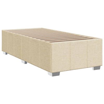 vidaXL Cama box spring con colchón tela color crema 90x190 cm