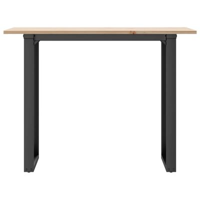 vidaXL Mesa de comedor marco O madera maciza pino y hierro 100x50x75cm