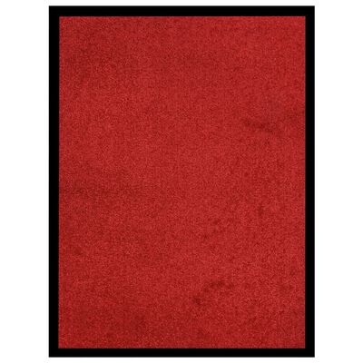 vidaXL Felpudo rojo 60x80 cm